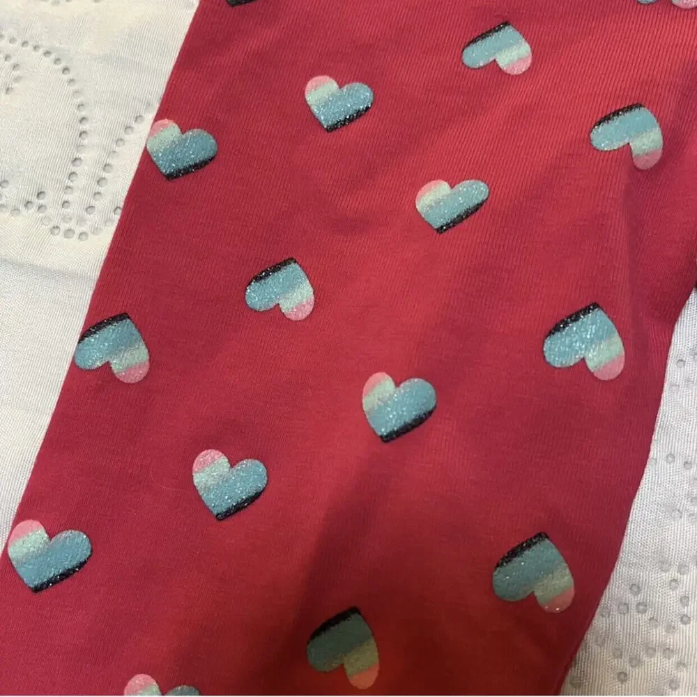 Carter's Glitter Heart Print Leggings Size 2T